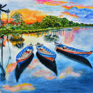 Three Wooden Boats
